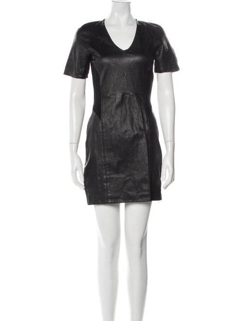 Theory Lamb Leather Mini Dress