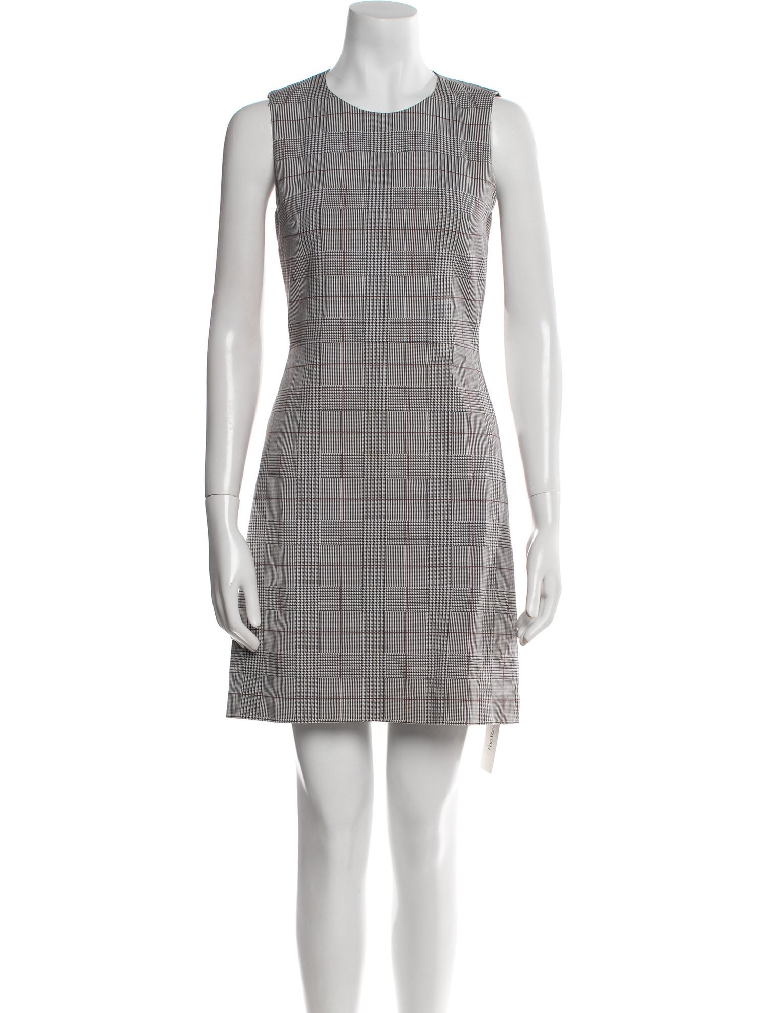 Theory Plaid Print Mini Dress