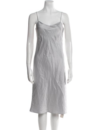 Theory Cowl Neck Midi Length Dress