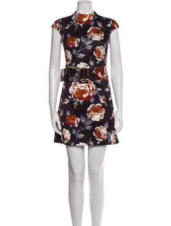 Theory Floral Print Mini Dress