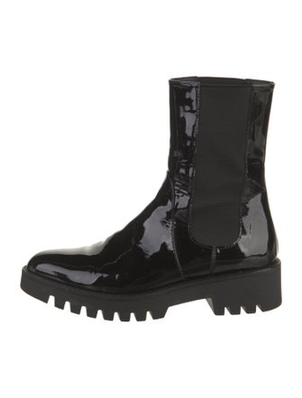 Theory Patent Leather Combat Boots