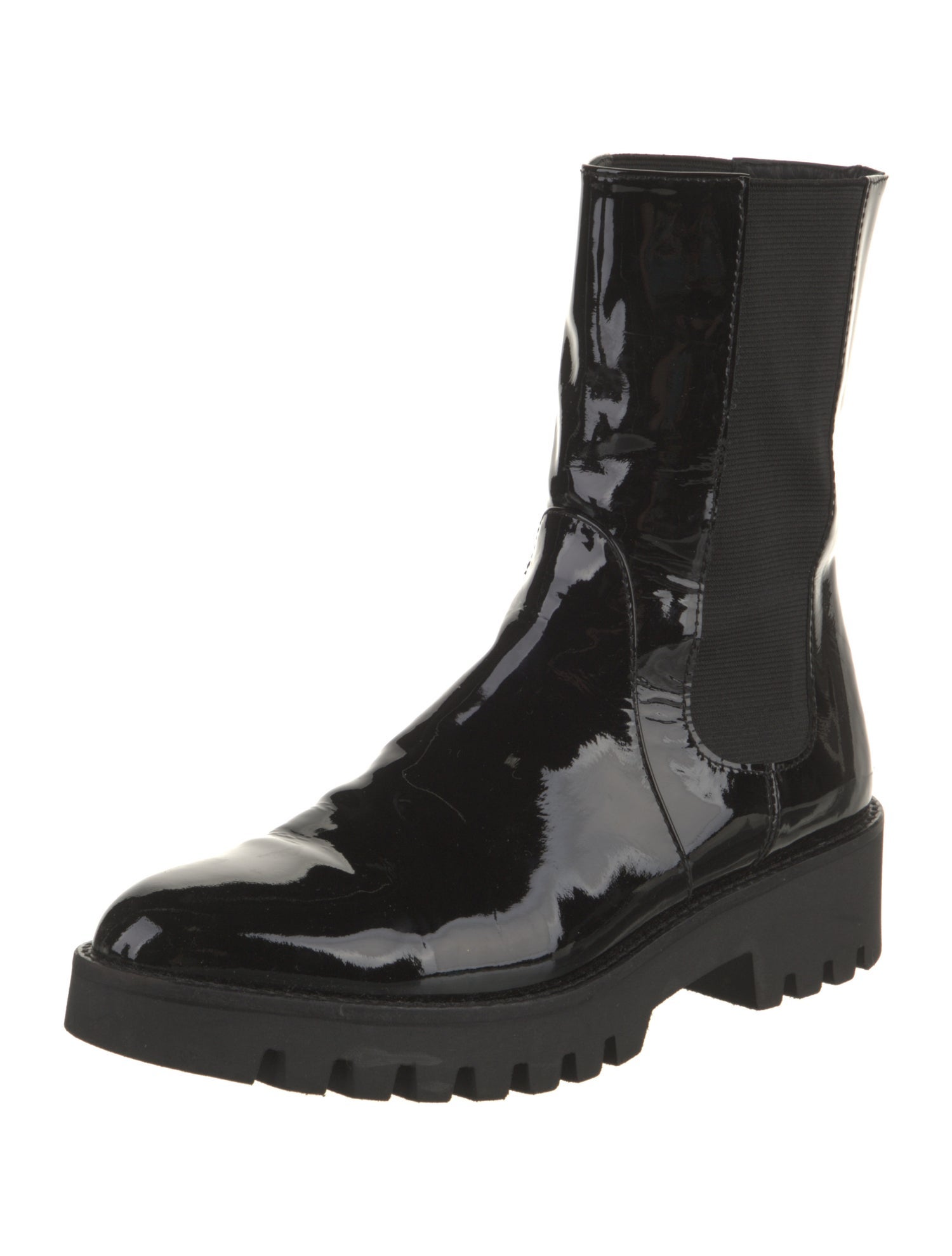 Theory Patent Leather Combat Boots