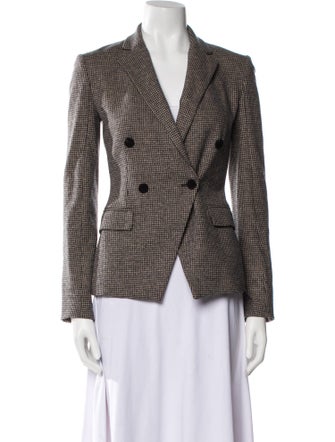 Theory Wool Plaid Print Blazer