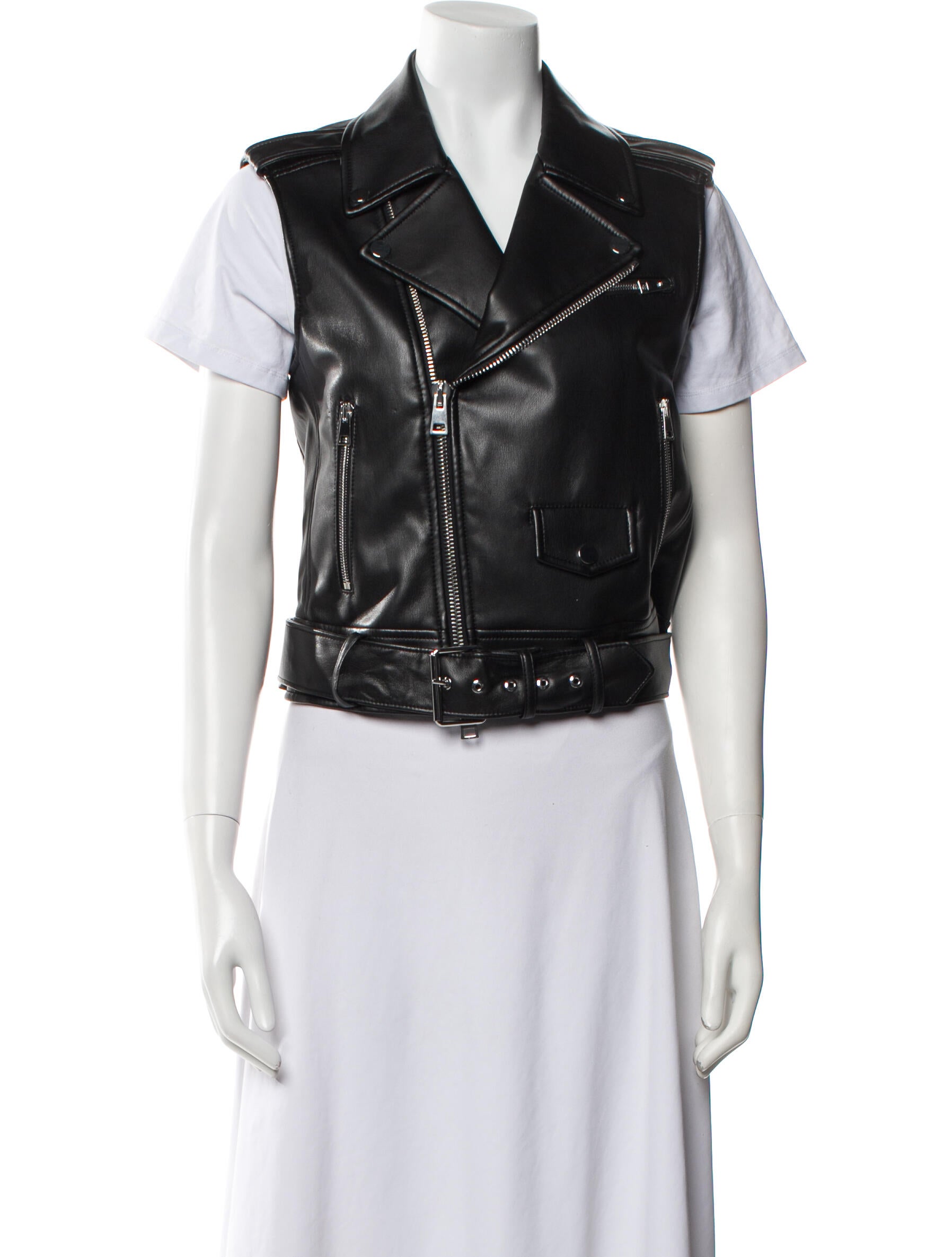 Theory Faux Leather Vest