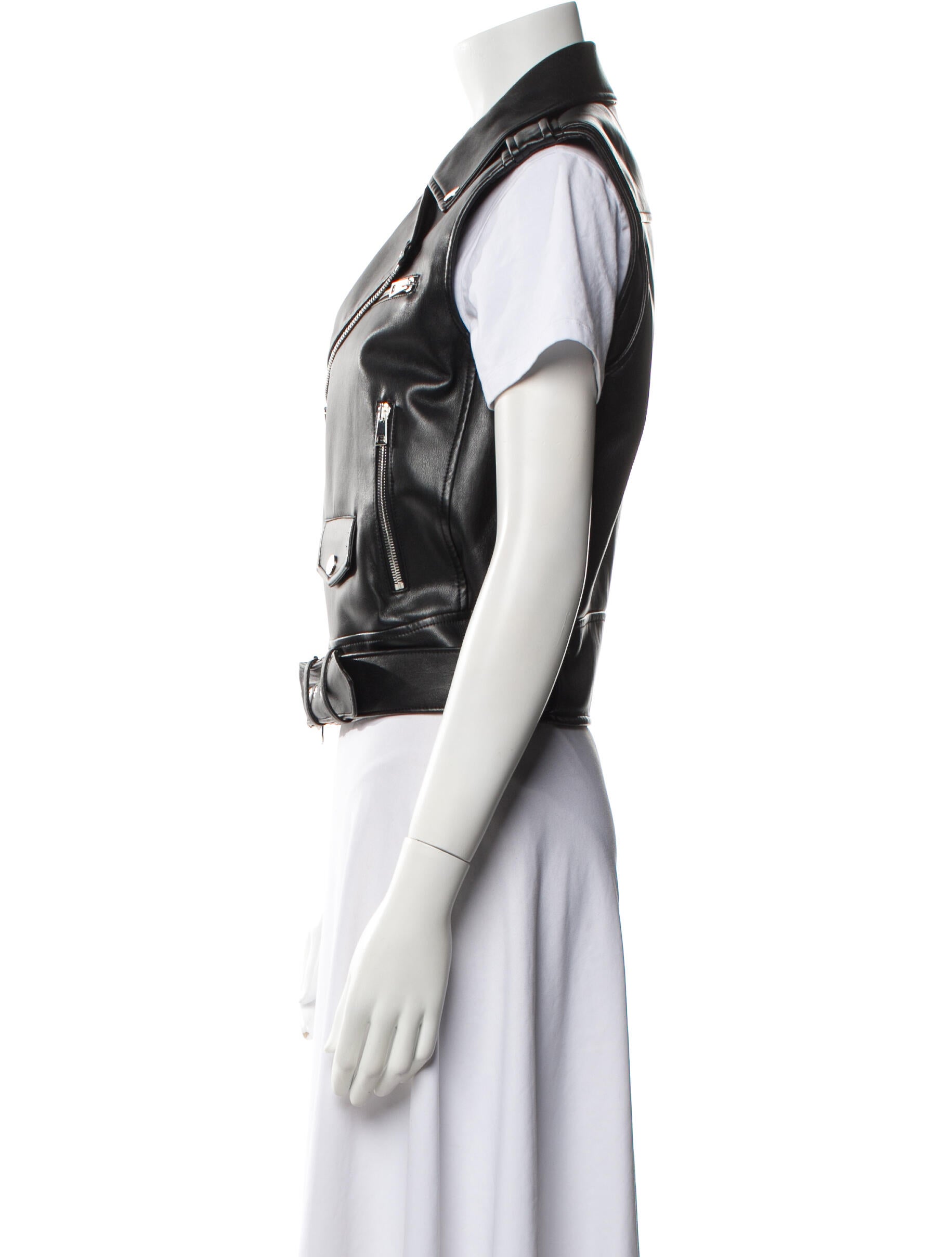 Theory Faux Leather Vest