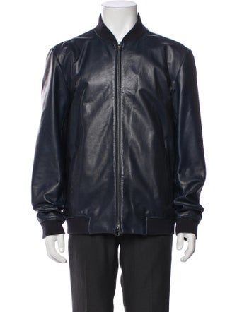 Theory Lamb Leather Bomber Jacket