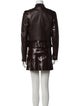 Theory Lamb Leather Leather Trim Embellishment Skirt Set