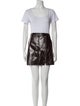 Theory Lamb Leather Leather Trim Embellishment Skirt Set