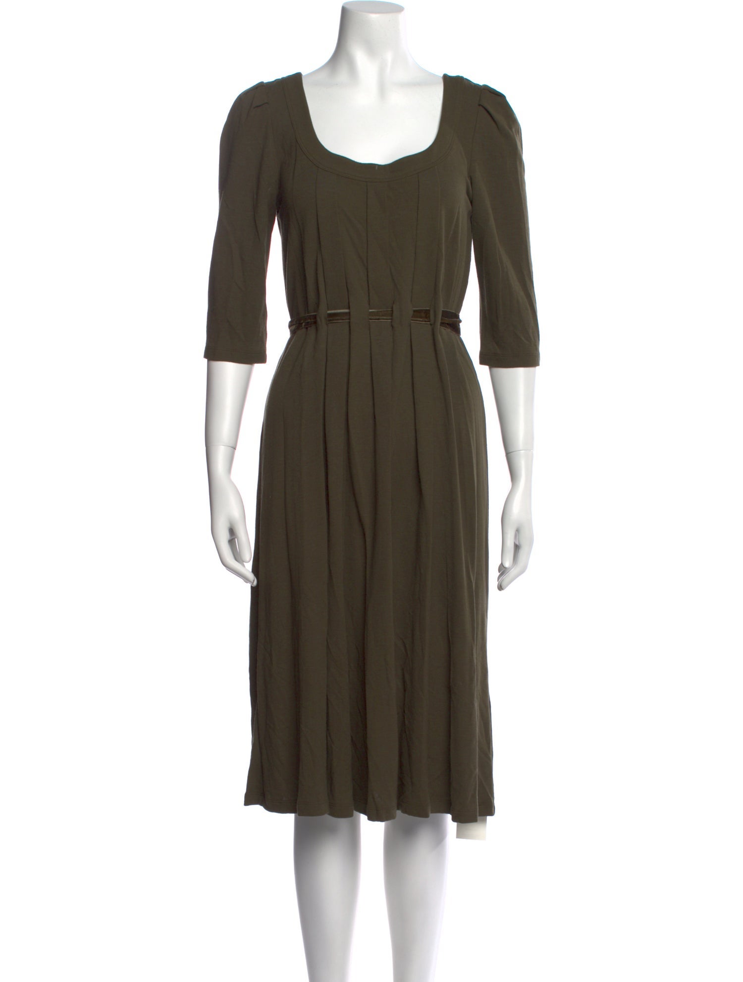 Theory Scoop Neck Midi Length Dress