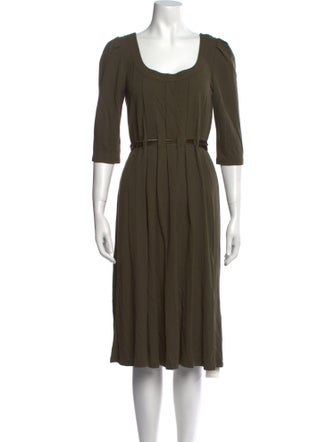 Theory Scoop Neck Midi Length Dress