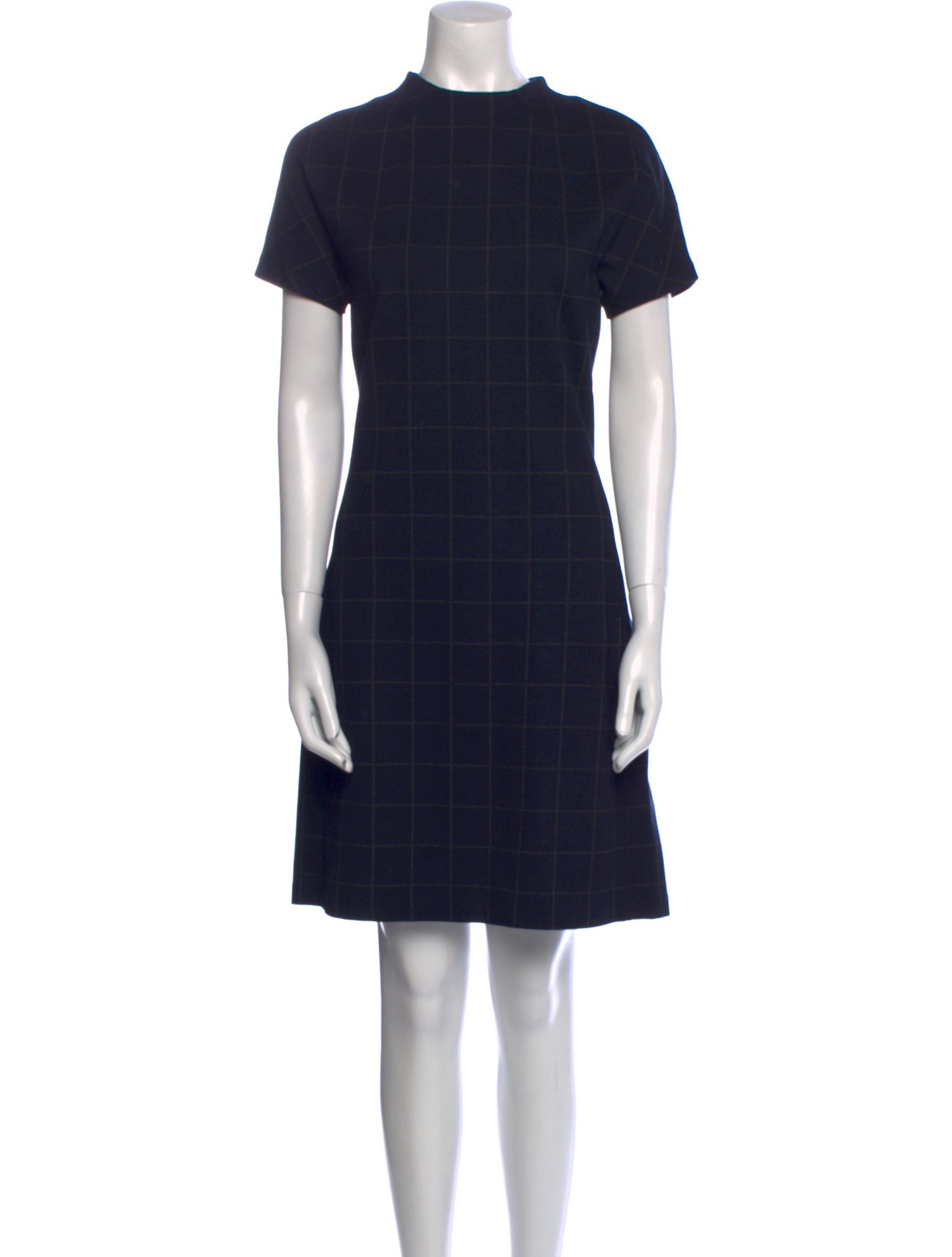 Theory Plaid Print Knee-Length Dress