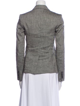 Theory Linen Plaid Print Blazer