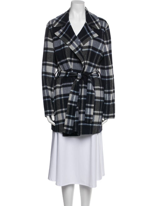 Theory Plaid Print Coat