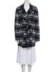 Theory Plaid Print Coat