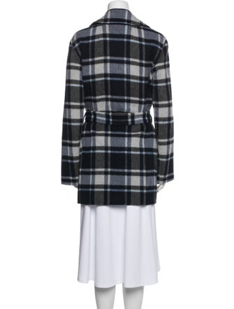 Theory Plaid Print Coat