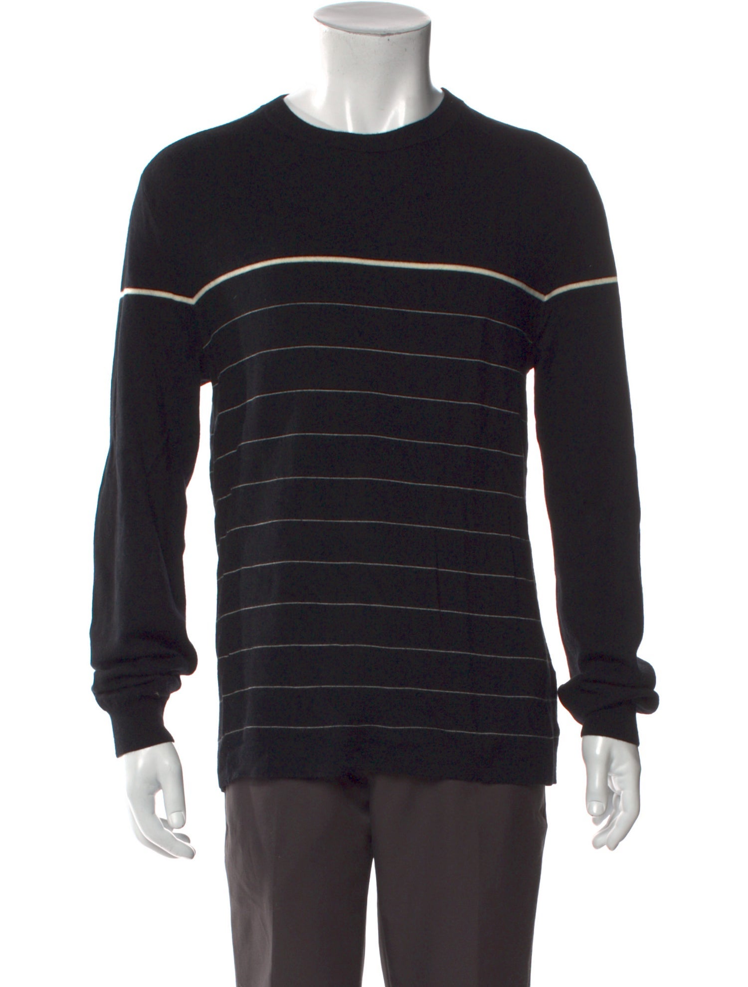 Theory Striped Crew Neck Pullover