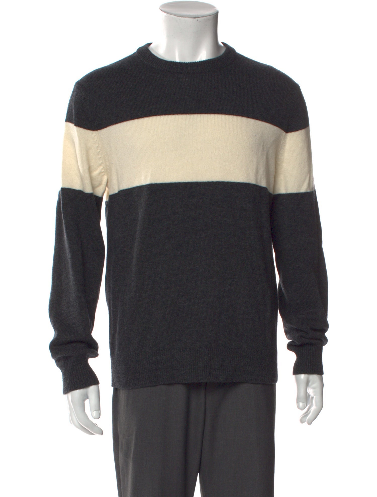 Theory Colorblock Pattern Crew Neck Pullover