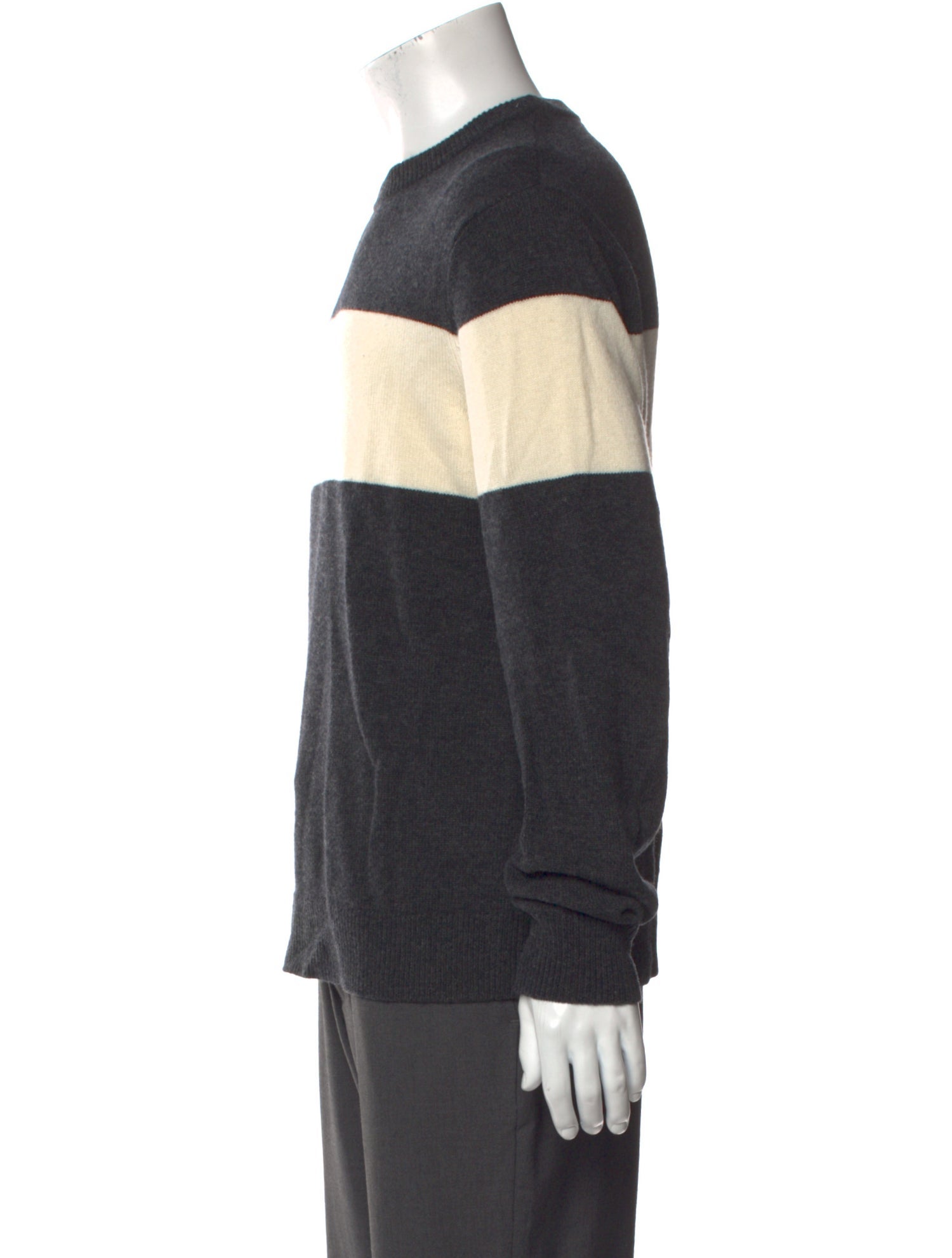 Theory Colorblock Pattern Crew Neck Pullover