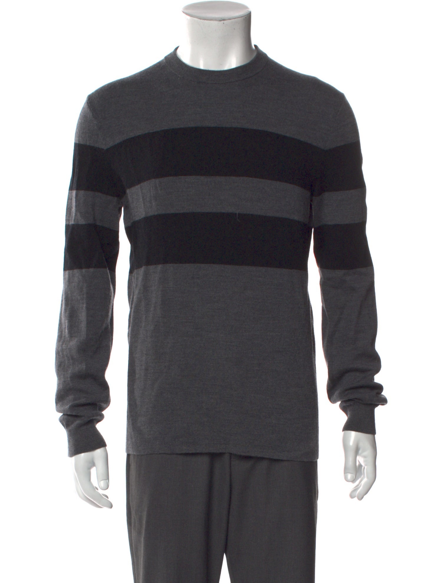 Theory Striped Crew Neck Pullover