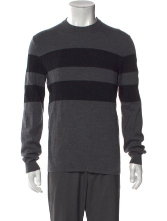 Theory Striped Crew Neck Pullover