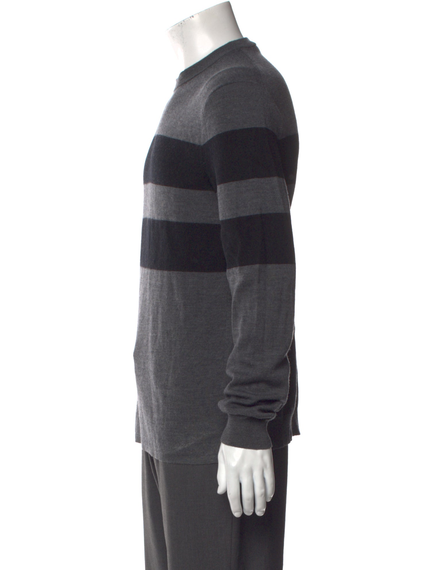 Theory Striped Crew Neck Pullover
