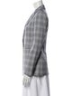 Theory Virgin Wool Plaid Print Blazer
