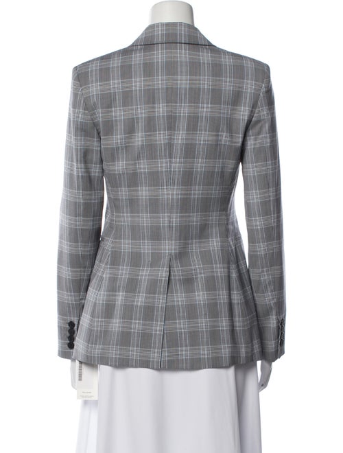 Theory Virgin Wool Plaid Print Blazer