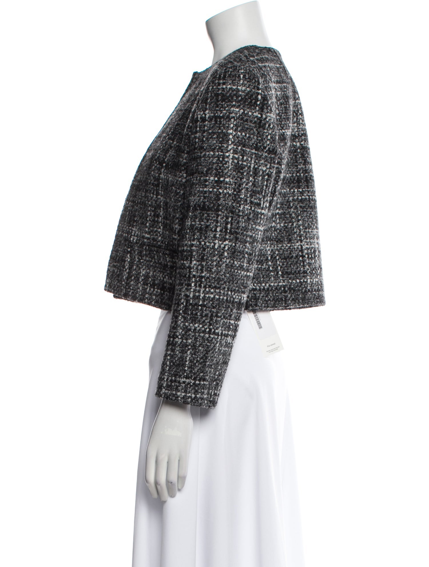 Theory Wool Tweed Pattern Evening Jacket