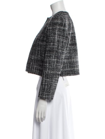 Theory Wool Tweed Pattern Evening Jacket