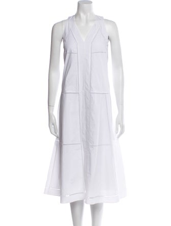 Theory V-Neck Midi Length Dress