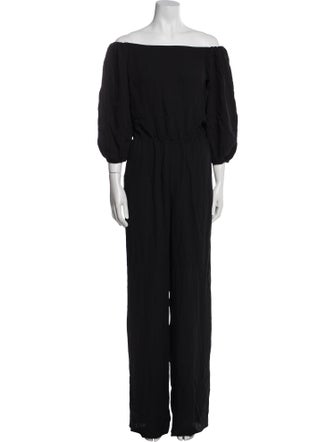 Theory Silk Bateau Neckline Jumpsuit
