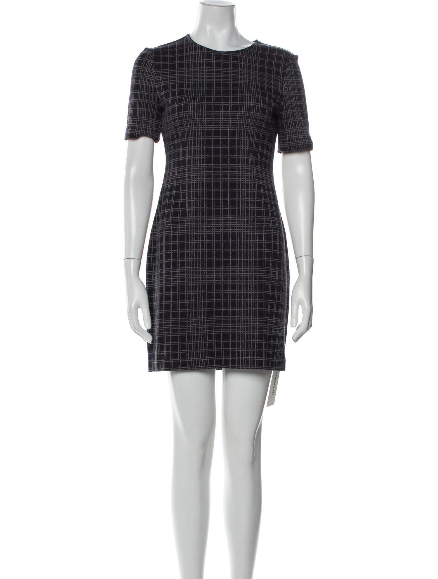 Theory Plaid Print Mini Dress