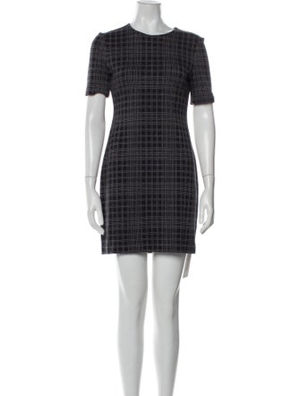 Theory Plaid Print Mini Dress