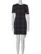 Theory Plaid Print Mini Dress