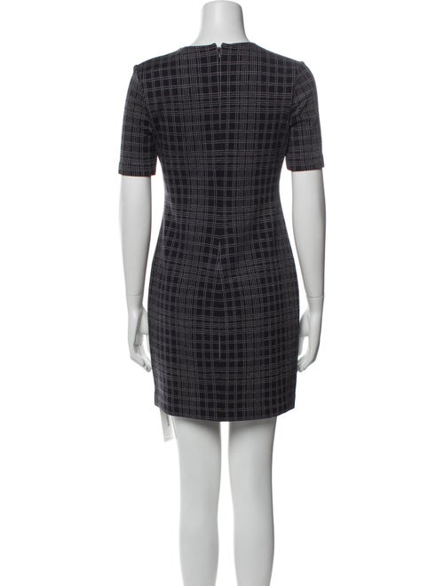 Theory Plaid Print Mini Dress