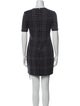 Theory Plaid Print Mini Dress