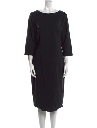 Theory Virgin Wool Midi Length Dress