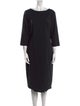 Theory Virgin Wool Midi Length Dress