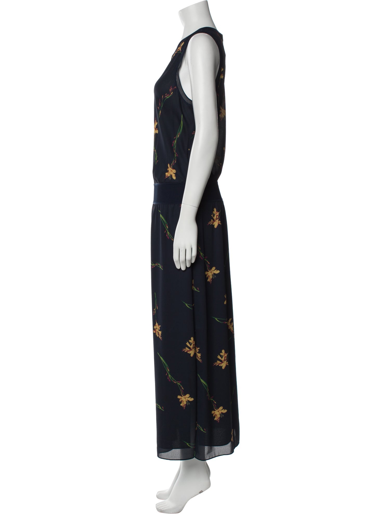 Theory Floral Print Long Dress