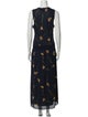 Theory Floral Print Long Dress
