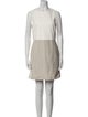 Theory Linen Leather Trim Embellishment Dress Set