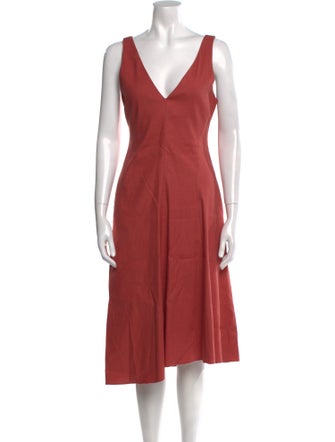 Theory V-Neck Midi Length Dress