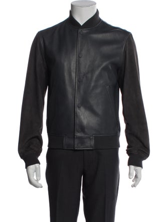 Theory Lamb Leather Bomber Jacket