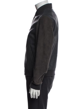 Theory Lamb Leather Bomber Jacket