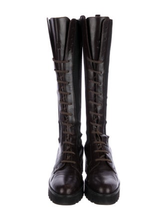 Theory Leather Leather Trim Embellishment Combat Boots