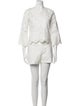 Theory Linen Crochet Trim Short Set