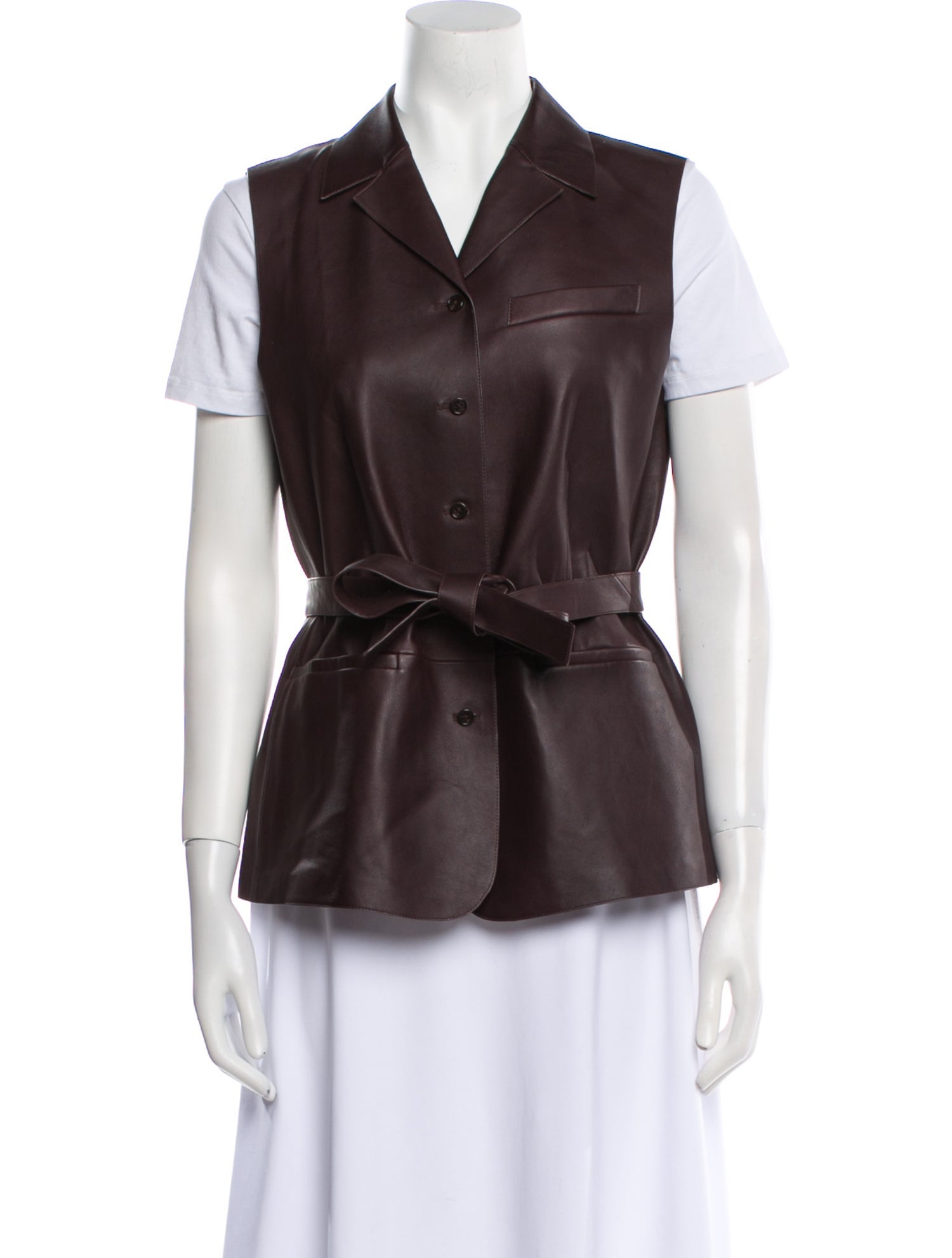 Theory Lamb Leather Vest w/ Tags