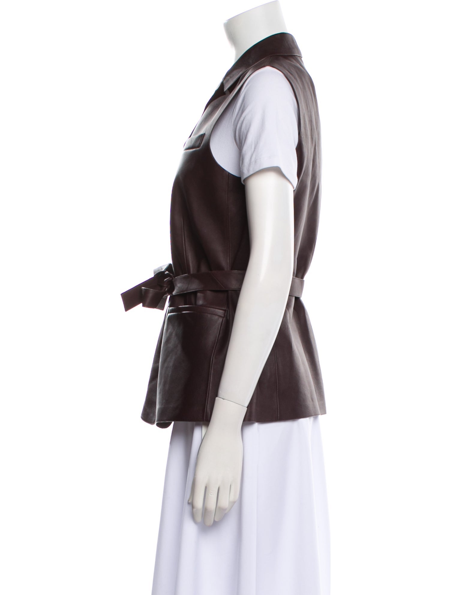 Theory Lamb Leather Vest w/ Tags