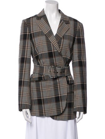 Theory Plaid Print Blazer