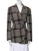Theory Plaid Print Blazer